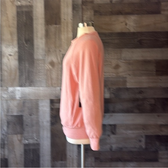 NWT! Lulu’s fuzzy dusty pink sweatshirt XSmall cozy pockets softgirl gorpcore - Picture 10 of 13